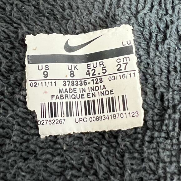 Nike Backboard Low Mens Size 9 White/Black/Gray 378336-128 SIZE 9 - Picture 7 of 7